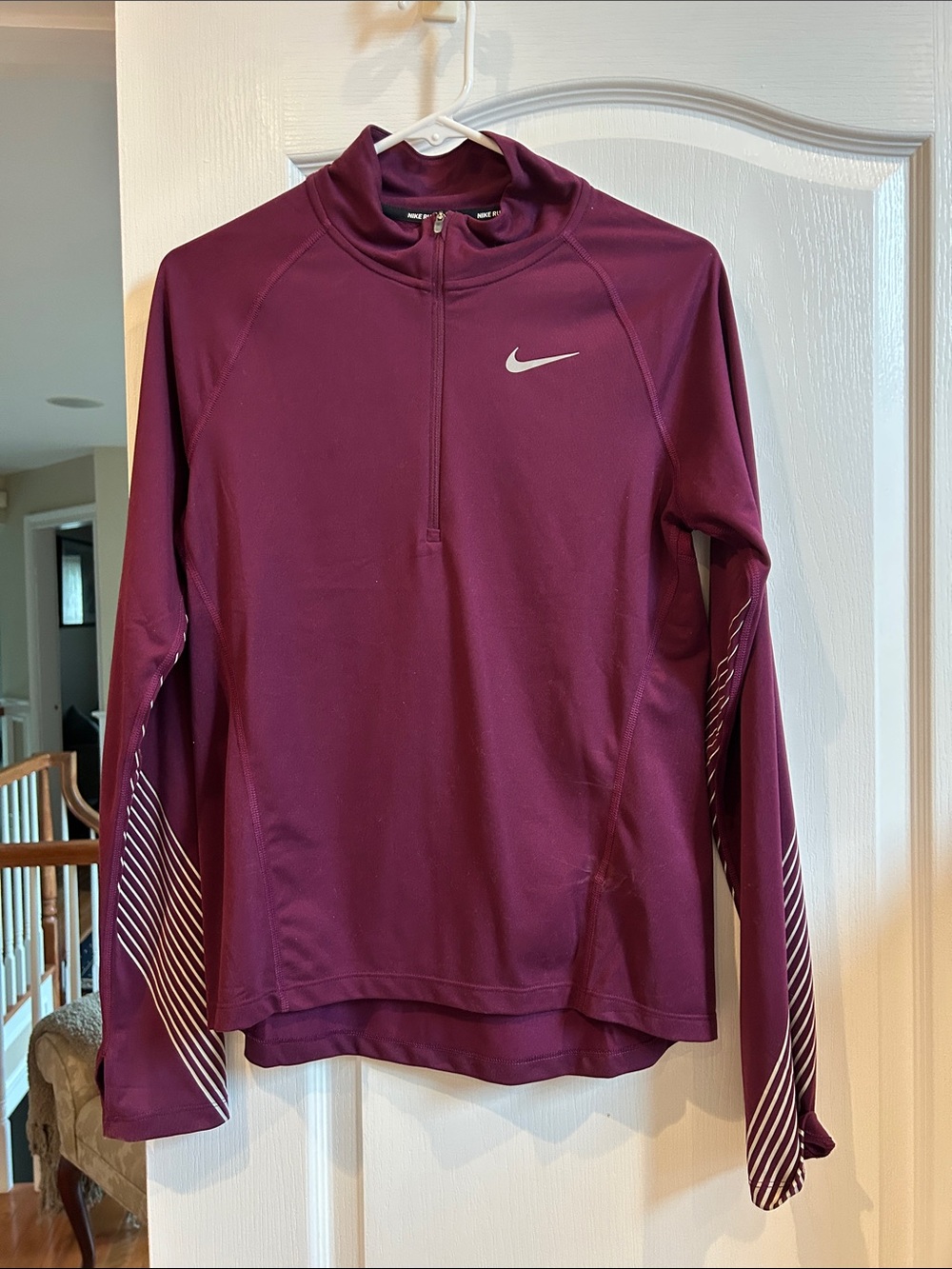 Nike Women's Maroon Half-Zip Athletic Pullover